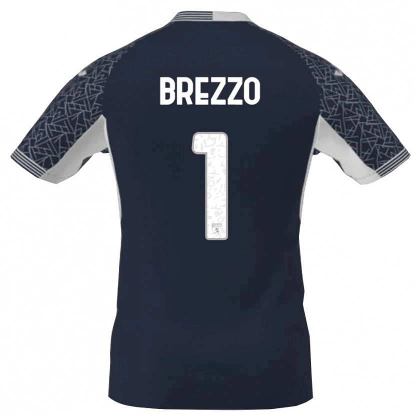 Danxen Mulher Matteo Brezzo #1 Azul Preto Branco Camisola Guarda-Redes 2025/26 Camisa Brasil