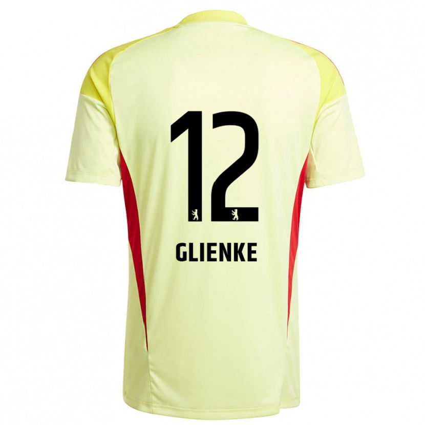 Danxen Mulher Niklas Glienke #12 Amarelo Claro Preto Camisola Guarda-Redes 2025/26 Camisa Brasil