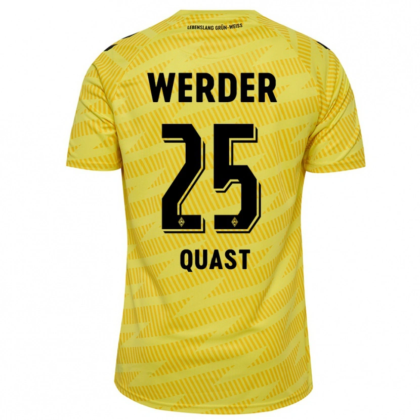 Danxen Mulher Soenke Quast #25 Preto Amarelo Camisola Guarda-Redes 2025/26 Camisa Brasil