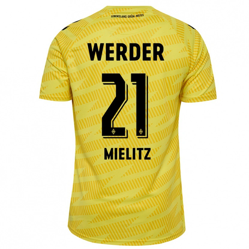 Danxen Mulher Sebastian Mielitz #21 Preto Amarelo Camisola Guarda-Redes 2025/26 Camisa Brasil
