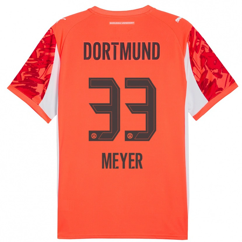 Danxen Mulher Alexander Meyer #33 Laranja Vermelho Camisola Guarda-Redes 2025/26 Camisa Brasil