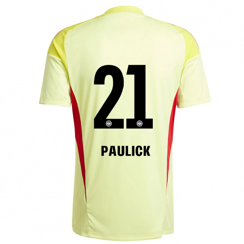Danxen Mulher Lea Paulick #21 Amarelo Claro Preto Camisola Guarda-Redes 2025/26 Camisa Brasil