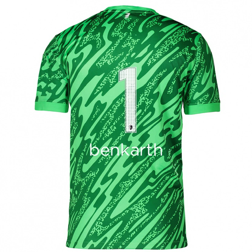 Danxen Mulher Laura Benkarth #1 Branco Verde Camisola Guarda-Redes 2025/26 Camisa Brasil