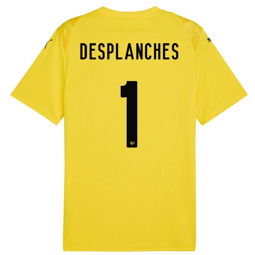 Danxen Mulher Sebastiano Desplanches #1 Amarelo Preto Camisola Guarda-Redes 2025/26 Camisa Brasil