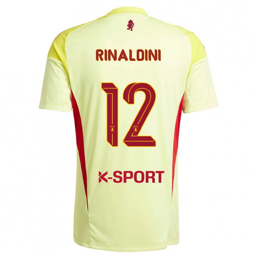 Danxen Mulher Ruben Rinaldini #12 Amarelo Claro Vermelho Camisola Guarda-Redes 2025/26 Camisa Brasil