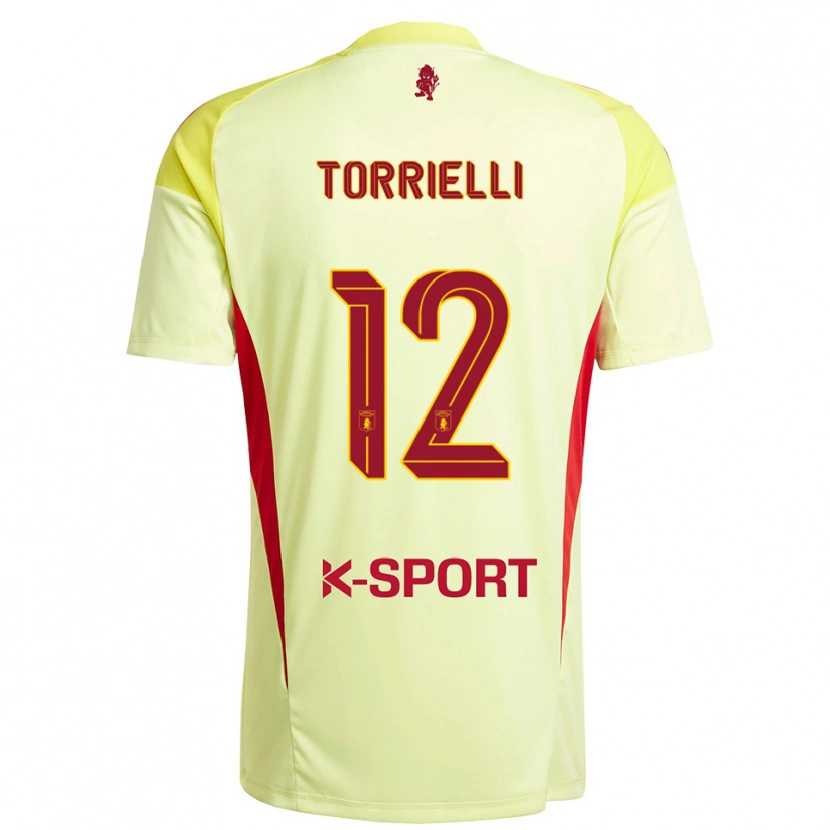 Danxen Mulher Edoardo Torrielli #12 Amarelo Claro Vermelho Camisola Guarda-Redes 2025/26 Camisa Brasil