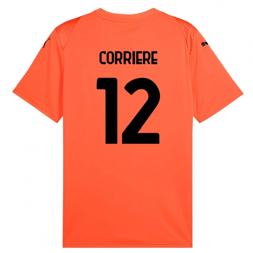 Danxen Mulher Francesco Corriere #12 Laranja Preto Camisola Guarda-Redes 2025/26 Camisa Brasil
