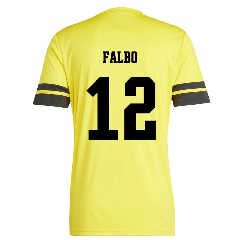 Danxen Mulher Francesco Falbo #12 Amarelo Preto Camisola Guarda-Redes 2025/26 Camisa Brasil