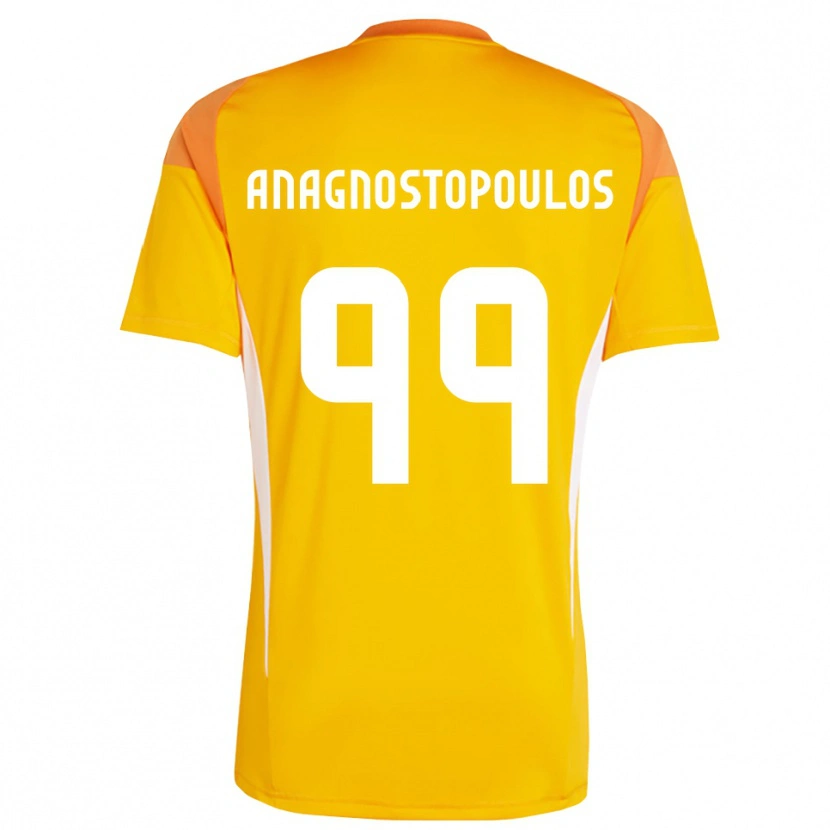Danxen Mulher Alexandros Anagnostopoulos #99 Laranja Branco Camisola Guarda-Redes 2025/26 Camisa Brasil