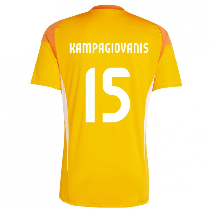 Danxen Mulher Anastasios Kampagiovanis #15 Laranja Branco Camisola Guarda-Redes 2025/26 Camisa Brasil