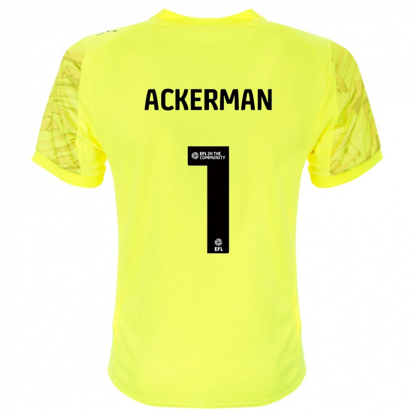 Danxen Mulher Emily Ackerman #1 Preto Amarelo Camisola Guarda-Redes 2025/26 Camisa Brasil