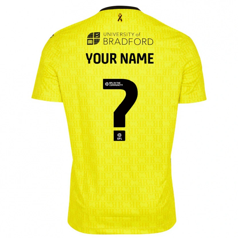 Danxen Mulher Bradford City Preto Amarelo Camisola Guarda-Redes 2025/26 Camisa Brasil