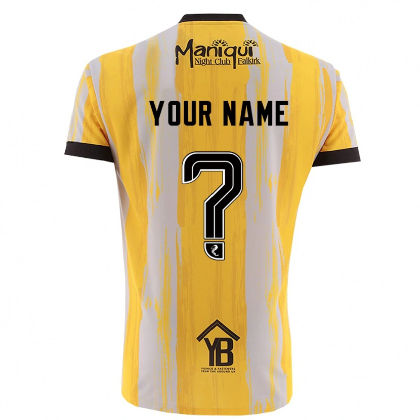 Danxen Mulher Falkirk FC Preto Amarelo Camisola Guarda-Redes 2025/26 Camisa Brasil