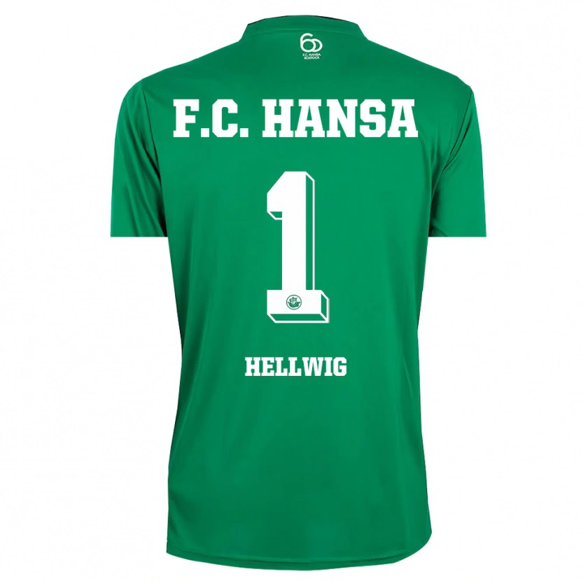 Danxen Mulher Merle Hellwig #1 Verde Escuro Branco Camisola Guarda-Redes 2025/26 Camisa Brasil