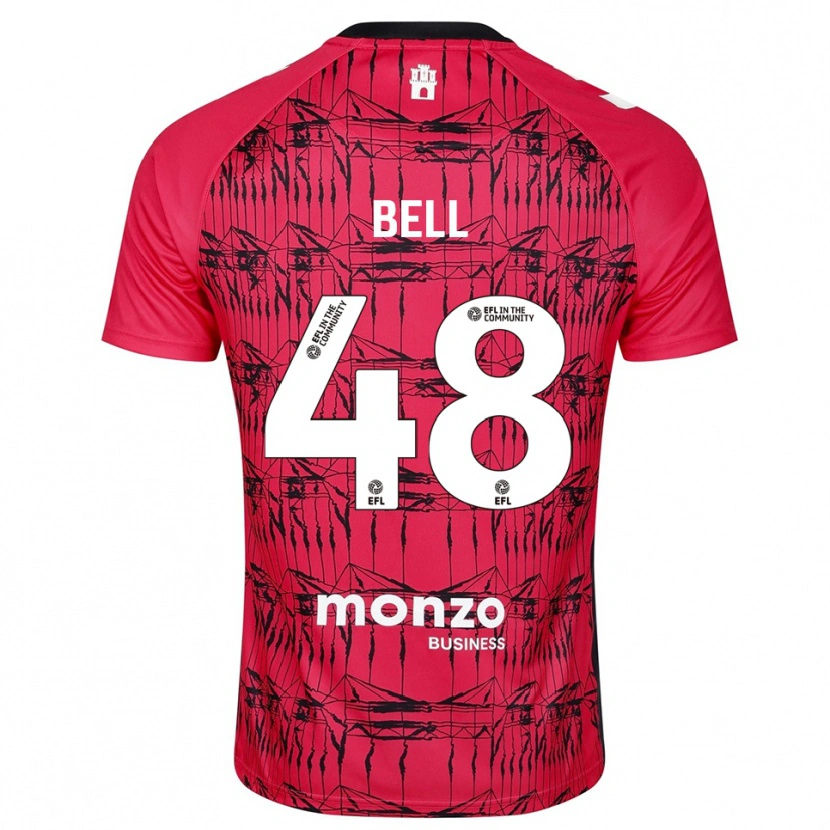Danxen Mulher Luke Bell #48 Branco Vermelho Camisola Guarda-Redes 2025/26 Camisa Brasil