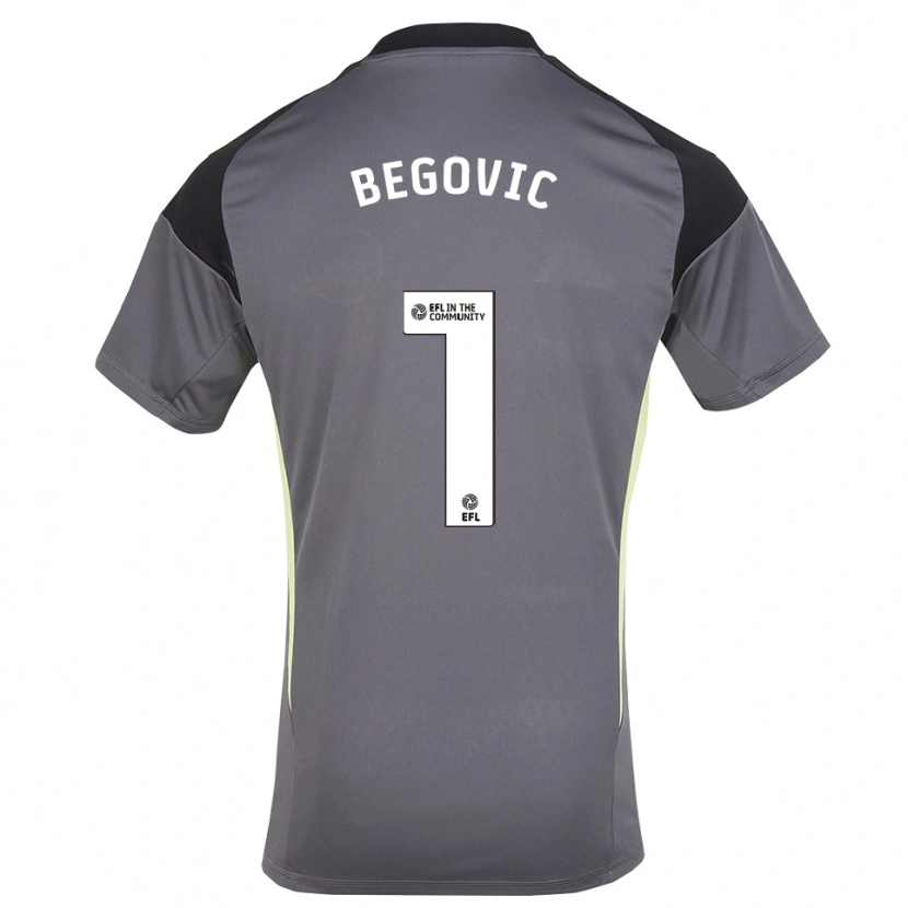 Danxen Mulher Asmir Begovic #1 Branco Cinza Camisola Guarda-Redes 2025/26 Camisa Brasil