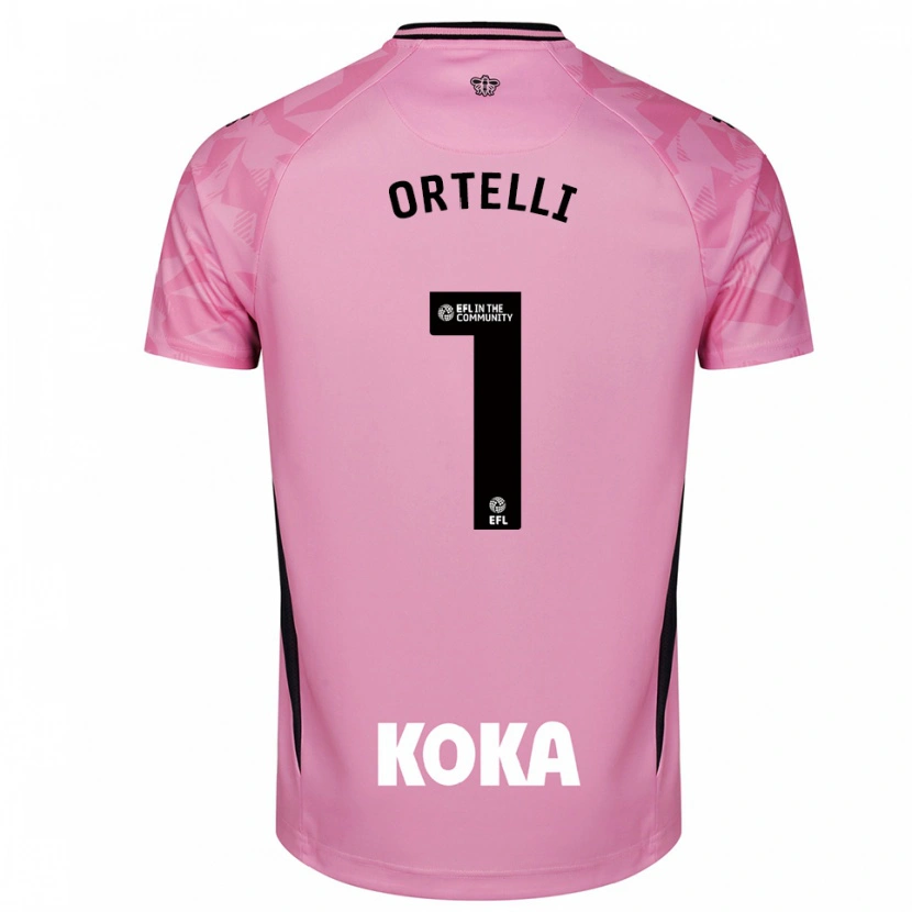 Danxen Mulher Gabriel Ortelli #1 Preto Rosa Claro Camisola Guarda-Redes 2025/26 Camisa Brasil