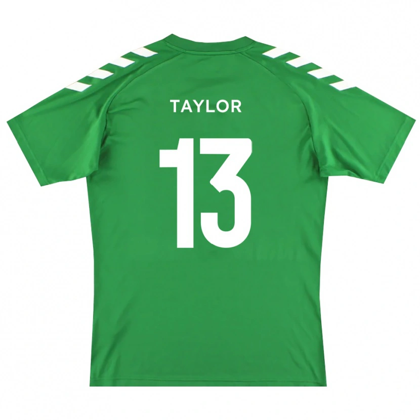 Danxen Mulher Sam Taylor #13 Verde Branco Camisola Guarda-Redes 2025/26 Camisa Brasil