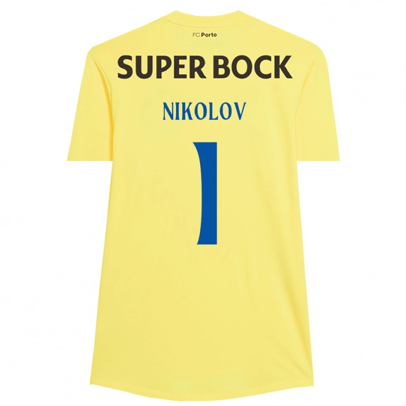 Danxen Mulher Antoni Nikolov #1 Amarelo Claro Preto Camisola Guarda-Redes 2025/26 Camisa Brasil