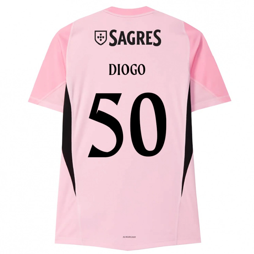 Danxen Mulher Diogo Ferreira #50 Rosa Preto Camisola Guarda-Redes 2025/26 Camisa Brasil