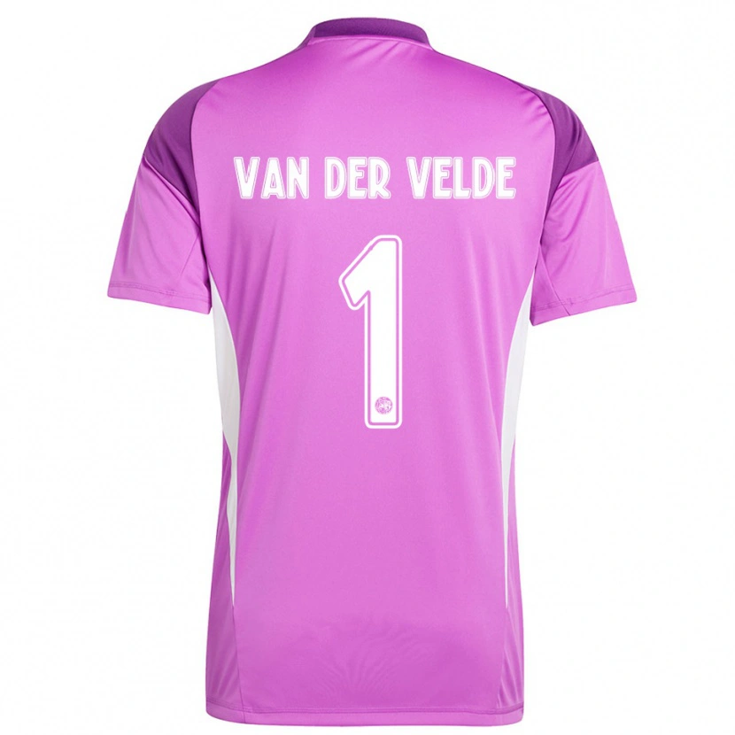 Danxen Mulher Valentijn van der Velde #1 Roxo Claro Branco Camisola Guarda-Redes 2025/26 Camisa Brasil
