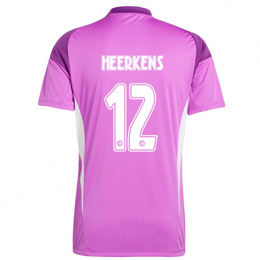 Danxen Mulher Joeri Heerkens #12 Roxo Claro Branco Camisola Guarda-Redes 2025/26 Camisa Brasil