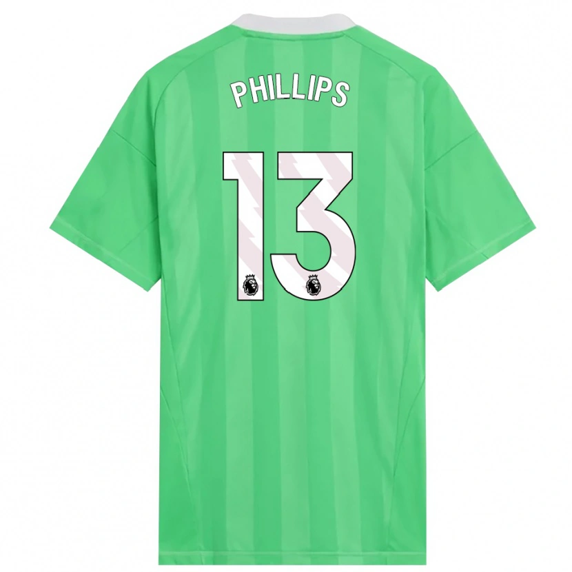 Danxen Mulher Charlie Phillips #13 Verde Claro Branco Camisola Guarda-Redes 2025/26 Camisa Brasil