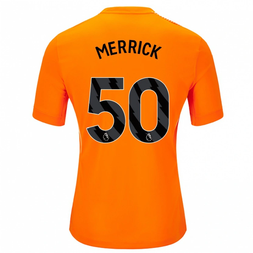Danxen Mulher Max Merrick #50 Laranja Preto Camisola Guarda-Redes 2025/26 Camisa Brasil