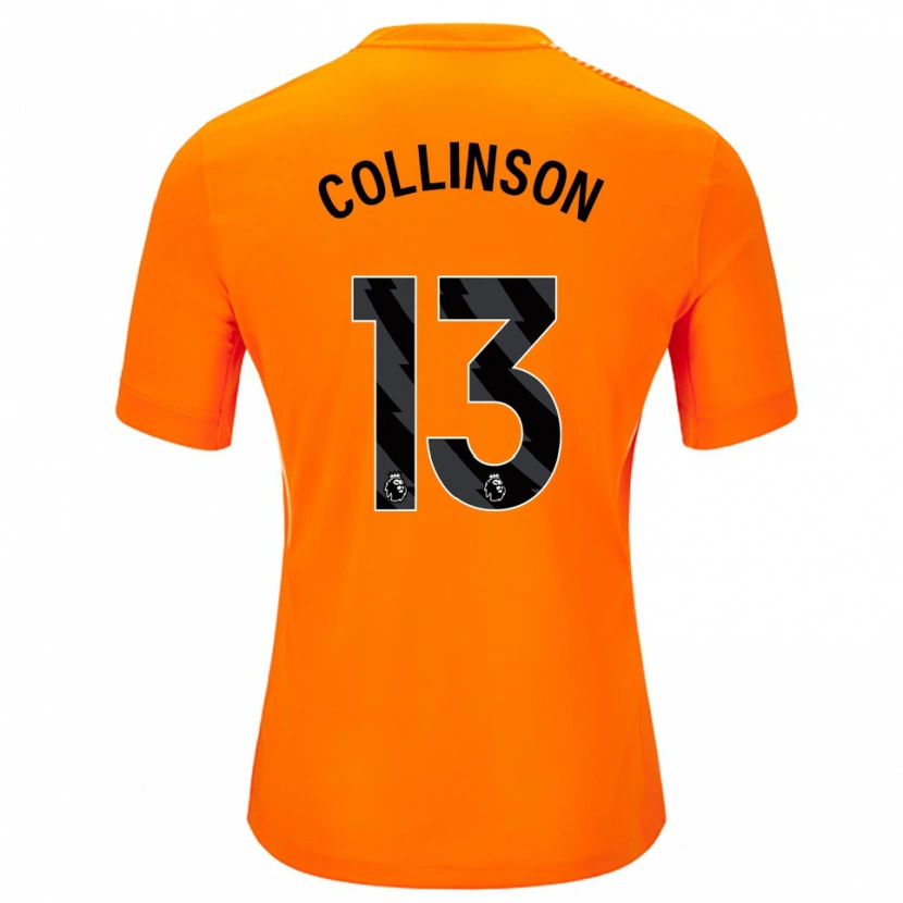 Danxen Mulher Isaac Collinson #13 Laranja Preto Camisola Guarda-Redes 2025/26 Camisa Brasil