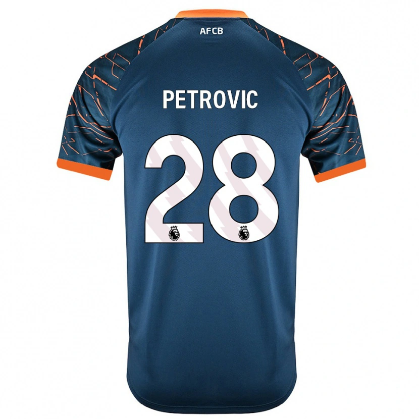 Danxen Mulher Djordje Petrovic #28 Azul Ardósia Escuro Camisola Guarda-Redes 2025/26 Camisa Brasil