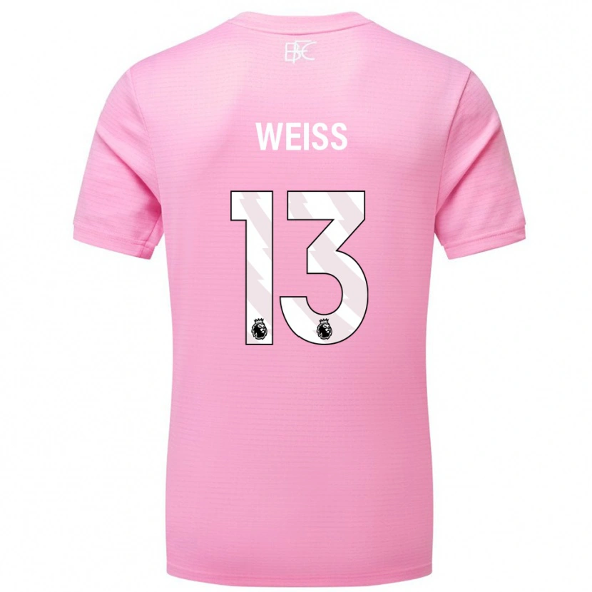 Danxen Mulher Max Weiß #13 Rosa Branco Camisola Guarda-Redes 2025/26 Camisa Brasil