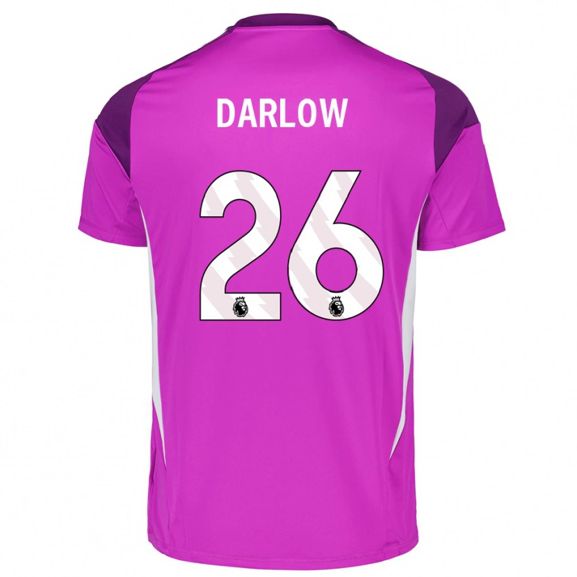 Danxen Mulher Karl Darlow #26 Roxo Branco Camisola Guarda-Redes 2025/26 Camisa Brasil