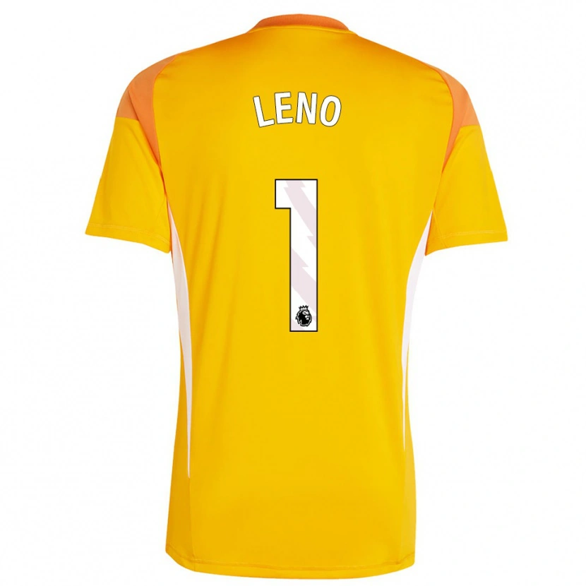 Danxen Mulher Bernd Leno #1 Laranja Branco Camisola Guarda-Redes 2025/26 Camisa Brasil