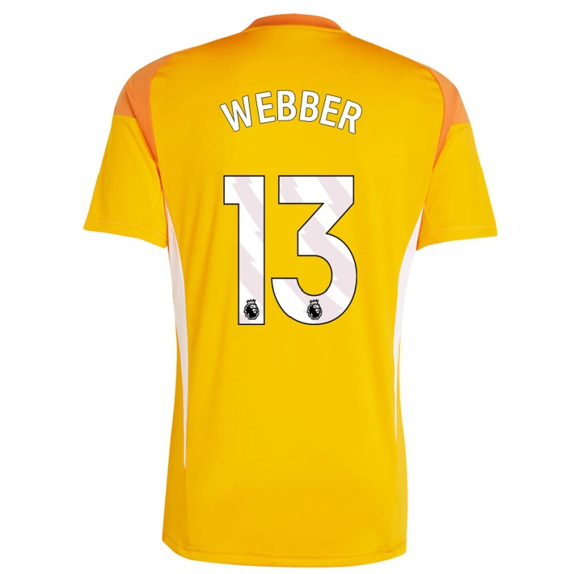 Danxen Mulher Amber Webber #13 Laranja Branco Camisola Guarda-Redes 2025/26 Camisa Brasil