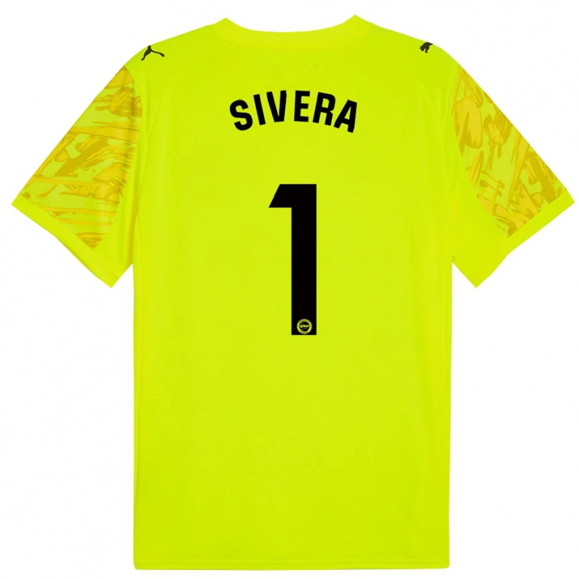 Danxen Mulher Antonio Sivera #1 Amarelo Preto Camisola Guarda-Redes 2025/26 Camisa Brasil