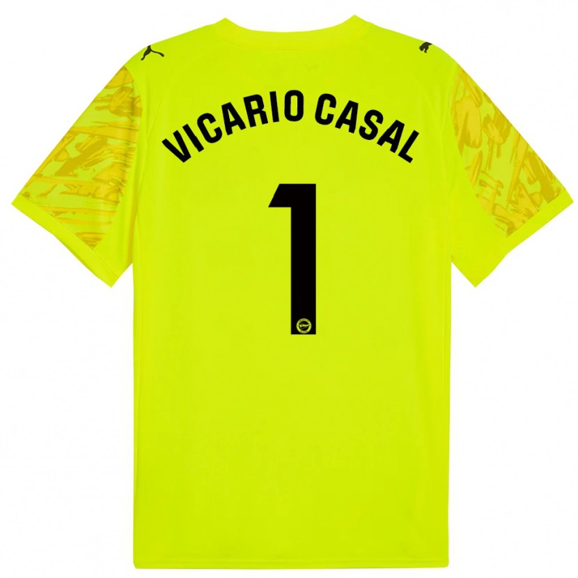 Danxen Mulher Jimena Vicario Casal #1 Amarelo Preto Camisola Guarda-Redes 2025/26 Camisa Brasil