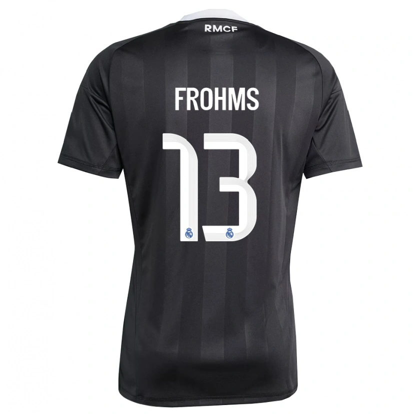 Danxen Mulher Merle Frohms #13 Preto Branco Camisola Guarda-Redes 2025/26 Camisa Brasil