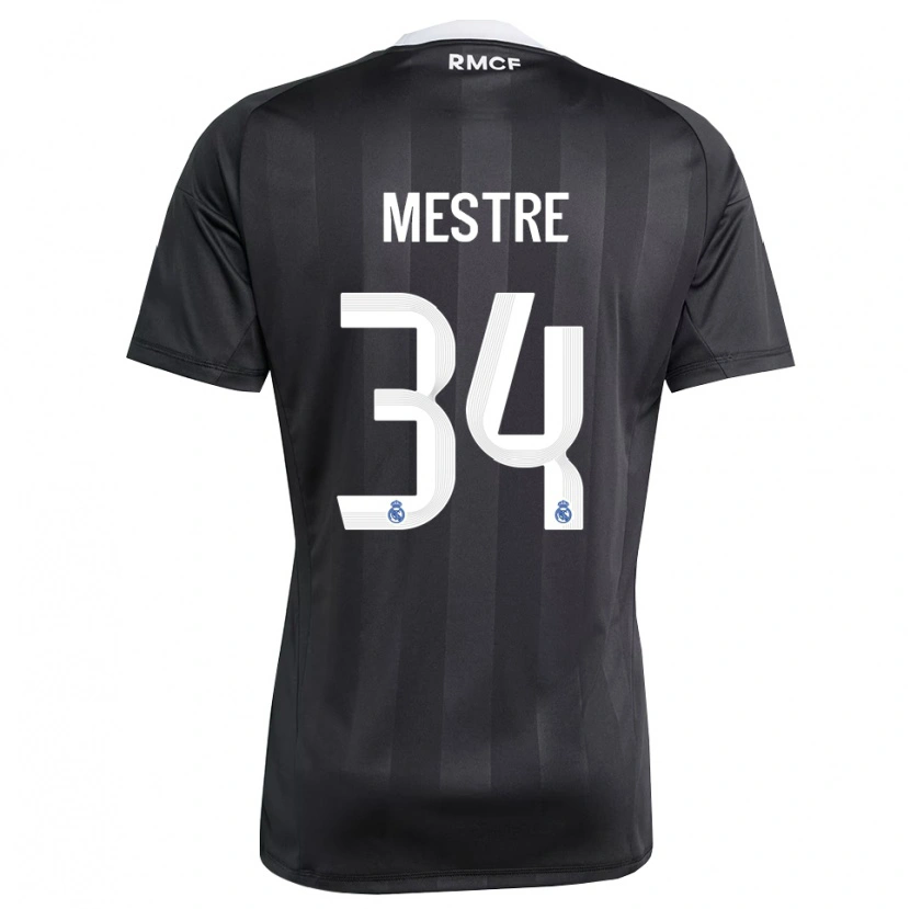 Danxen Mulher Sergio Mestre #34 Preto Branco Camisola Guarda-Redes 2025/26 Camisa Brasil