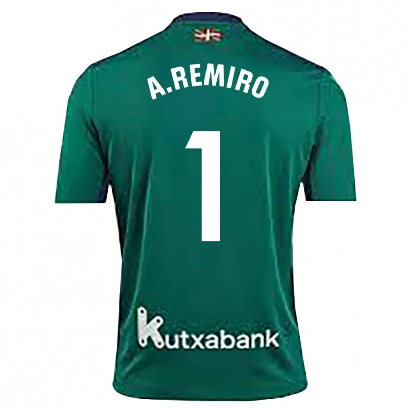 Danxen Mulher Álex Remiro #1 Azul Marinho Verde Camisola Guarda-Redes 2025/26 Camisa Brasil