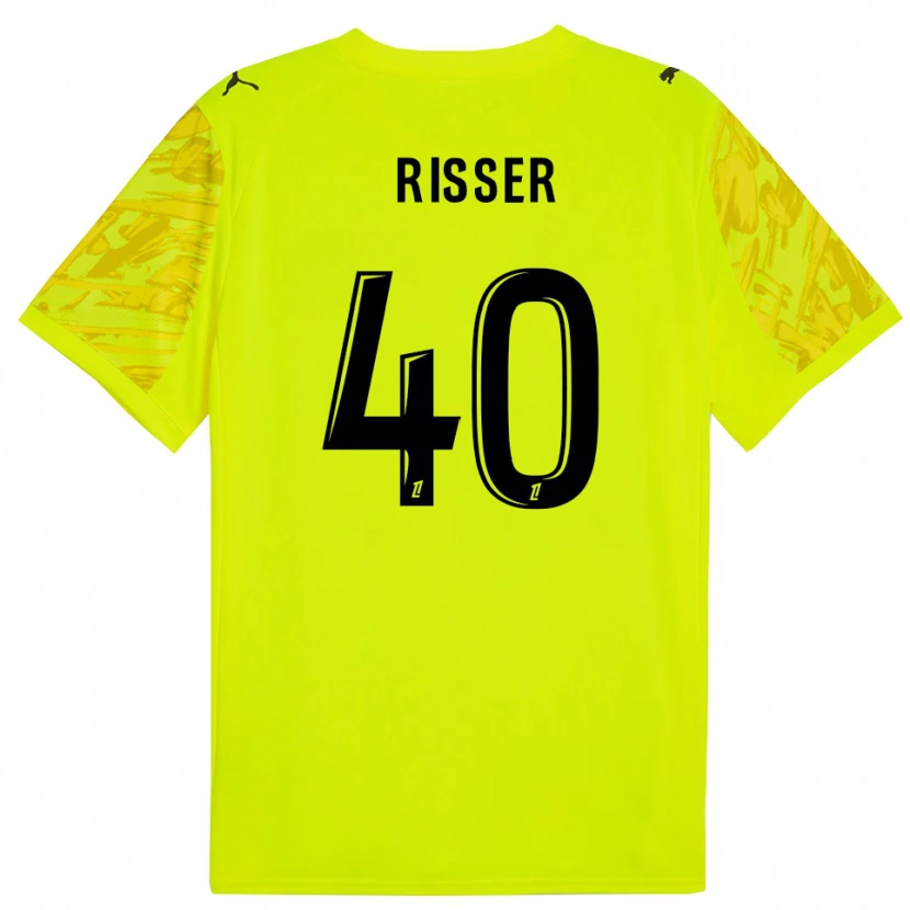Danxen Mulher Robin Risser #40 Verde Fluorescente Preto Camisola Guarda-Redes 2025/26 Camisa Brasil