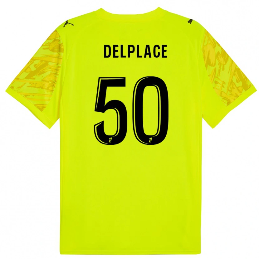 Danxen Mulher Adam Delplace #50 Verde Fluorescente Preto Camisola Guarda-Redes 2025/26 Camisa Brasil