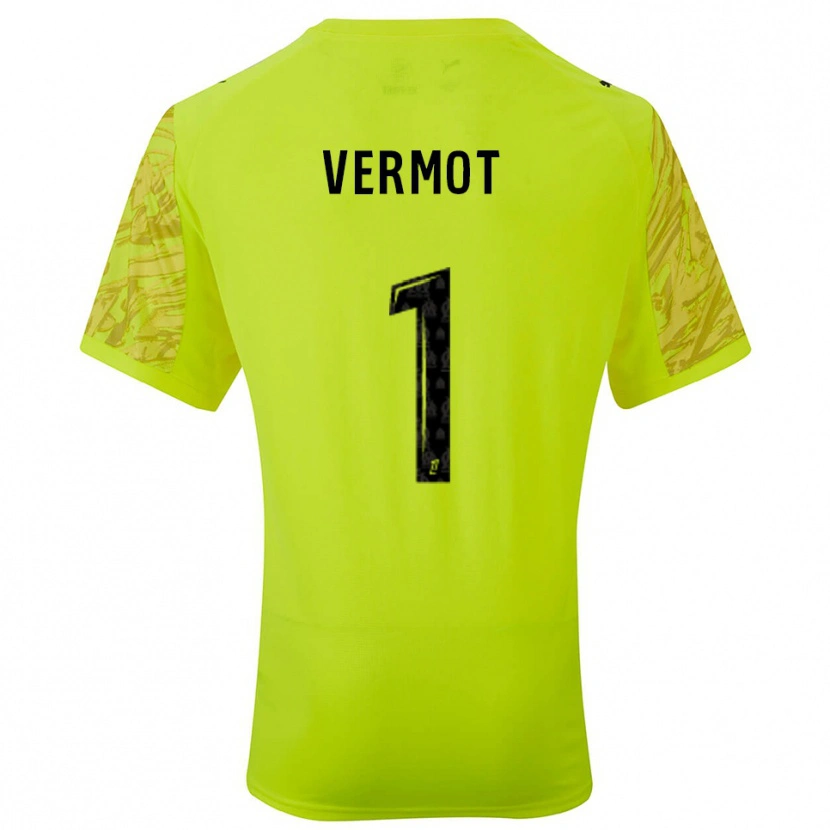 Danxen Mulher Théo Vermot #1 Verde Fluorescente Preto Camisola Guarda-Redes 2025/26 Camisa Brasil