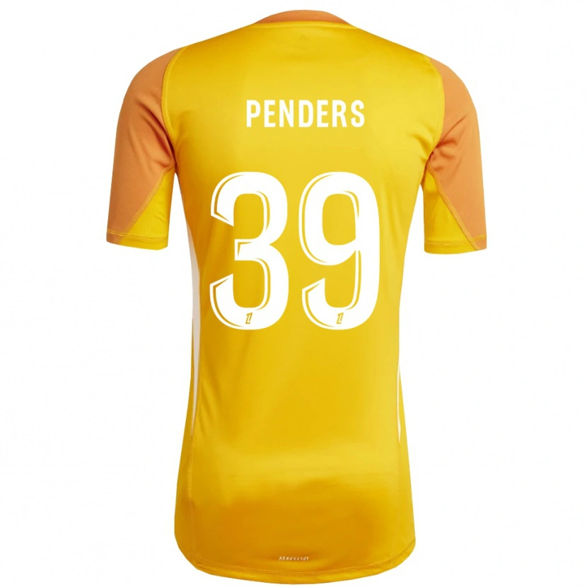 Danxen Mulher Mike Penders #39 Laranja Branco Camisola Guarda-Redes 2025/26 Camisa Brasil