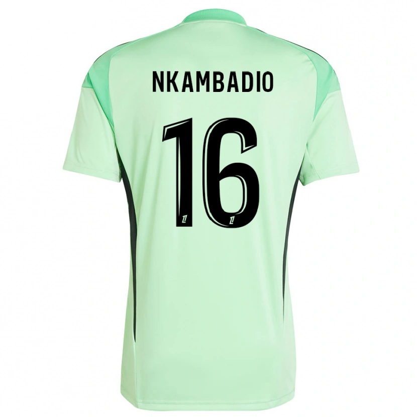 Danxen Mulher Obed Nkambadio #16 Verde Claro Preto Camisola Guarda-Redes 2025/26 Camisa Brasil