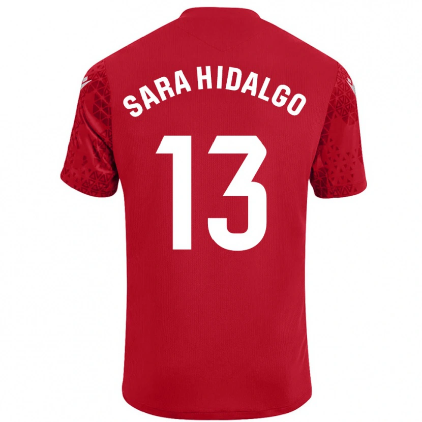 Danxen Mulher Sara Hidalgo Merino #13 Vermelho Branco Camisola Guarda-Redes 2025/26 Camisa Brasil