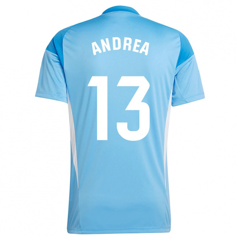 Danxen Mulher Andrea Romero Burgos #13 Azul Céu Branco Camisola Guarda-Redes 2025/26 Camisa Brasil