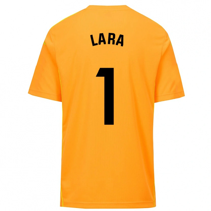 Danxen Mulher Lara Lara De Las Heras Coello #1 Laranja Preto Camisola Guarda-Redes 2025/26 Camisa Brasil