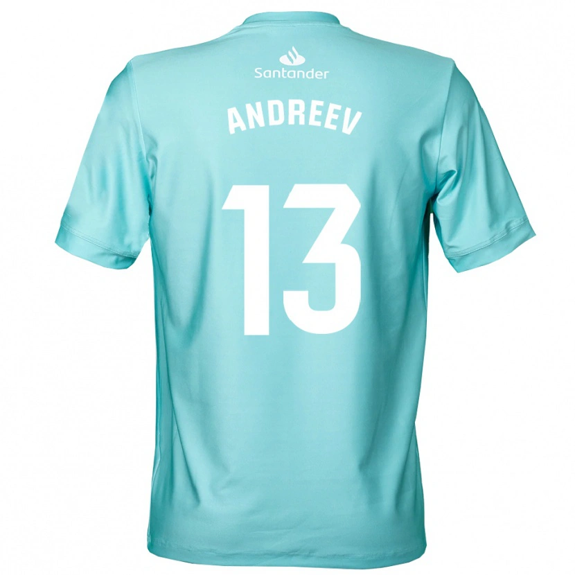 Danxen Mulher Plamen Andreev #13 Ciano Claro Branco Camisola Guarda-Redes 2025/26 Camisa Brasil