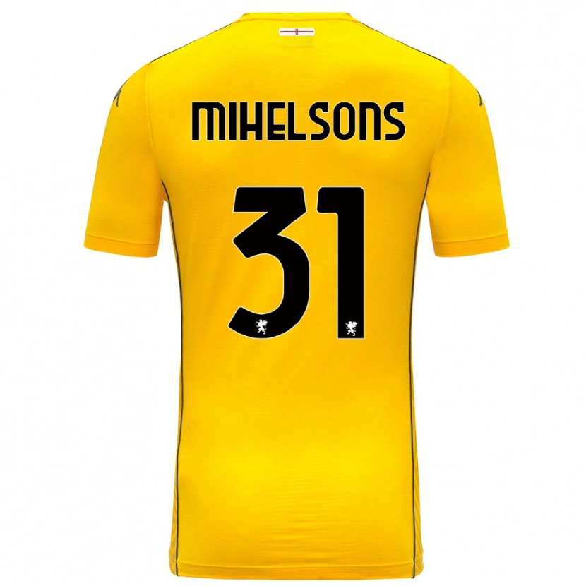 Danxen Mulher Rendijs Mihelsons #31 Amarelo Escuro Preto Camisola Guarda-Redes 2025/26 Camisa Brasil