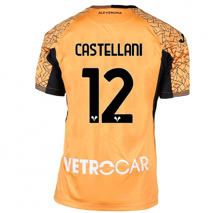 Danxen Mulher Zeno Castellani #12 Preto Laranja Branco Camisola Guarda-Redes 2025/26 Camisa Brasil